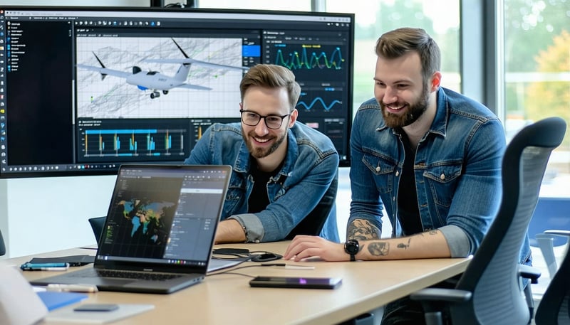 AeroSenery team collaborating on software maintenance and development projects